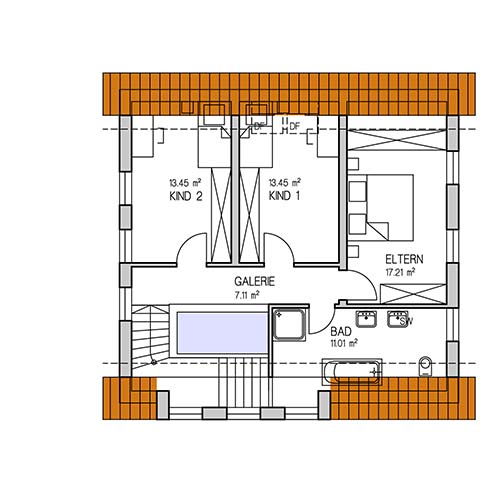 RKR Haustyp | AM HANG AXA 140 | Dachgeschoss