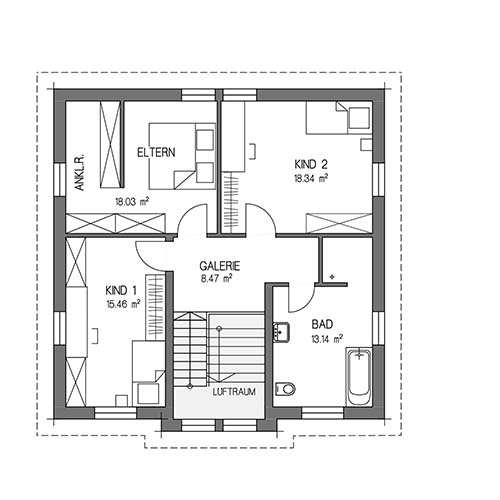 RKR Haustyp | AM HANG GALERIE 154 | Obergeschoss