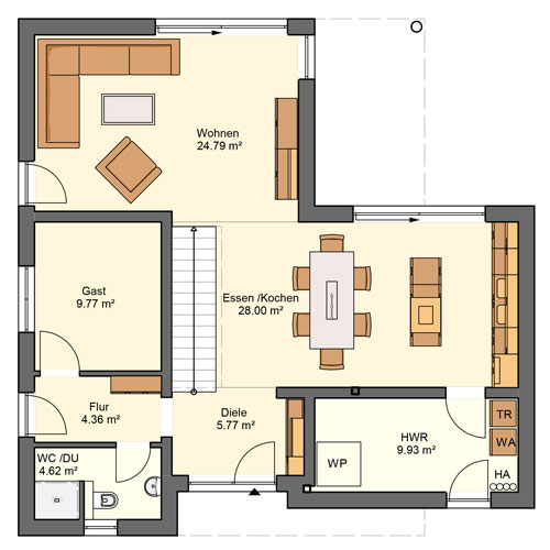 RKR Haustyp | Aktionshaus Bauhaus 171 | Erdgeschoss