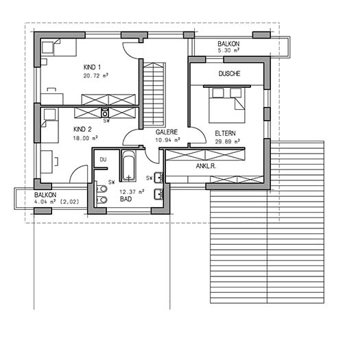 RKR Haustyp | BAUHAUS ART 2 189 | Obergeschoss