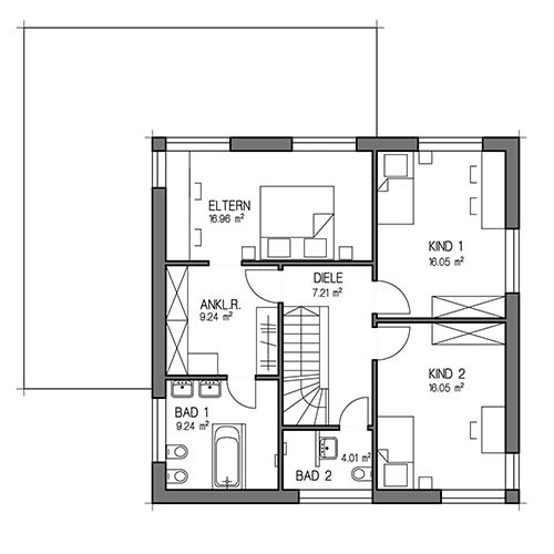 RKR Haustyp | BAUHAUS ASA 157 | Obergeschoss