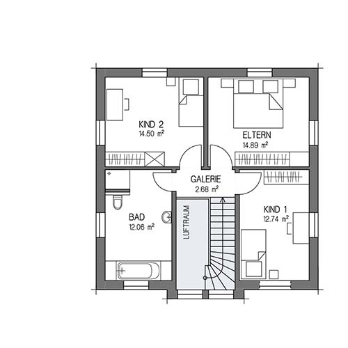 RKR Haustyp | BAUHAUS GALERIE 120 | Obergeschoss