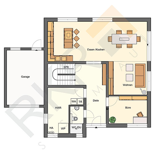 RKR Haustyp | Bauhaus Riegelsberg 189 | Erdgeschoss