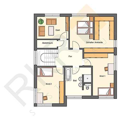 RKR Haustyp | Bauhaus Riegelsberg 189 | Obergeschoss