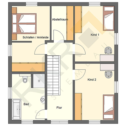 RKR Haustyp | Bauhaus Saarbrücken 157 | Obergeschoss