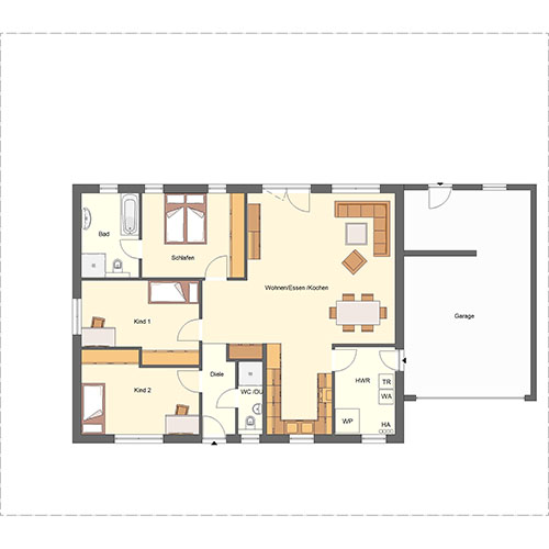 RKR Haustyp | Bungalow Heltersberg 126 | Erdgeschoss