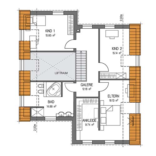 RKR Haustyp | PULTDACH VISION 194 | Dachgeschoss