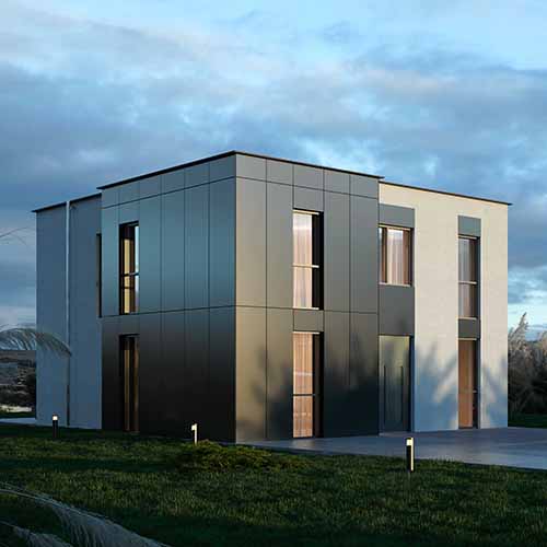 RKR Komfort Haus Serie - Bauhaus mit Erweiterung Erd- und Obergeschoss