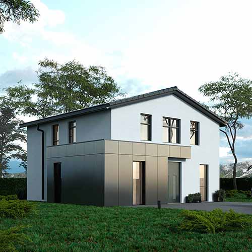 RKR Komfort Haus Serie - Satteldach mit Erweiterung Erdgeschoss