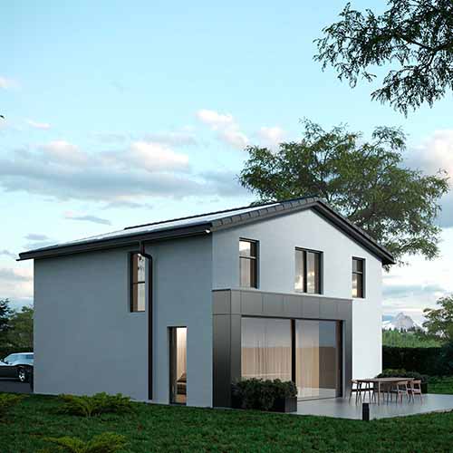 RKR Haustyp | RKR Komfort Haus - Satteldach mit Erweiterung Erdgeschoss | Ansicht