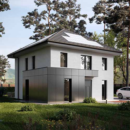 RKR Komfort Haus Serie - Stadtvilla mit Erweiterung Erd- und Obergeschoss