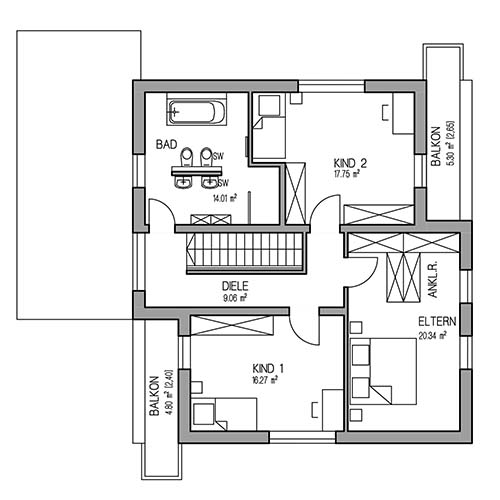 RKR Haustyp | STADTVILLA ART 3 161 | Obergeschoss