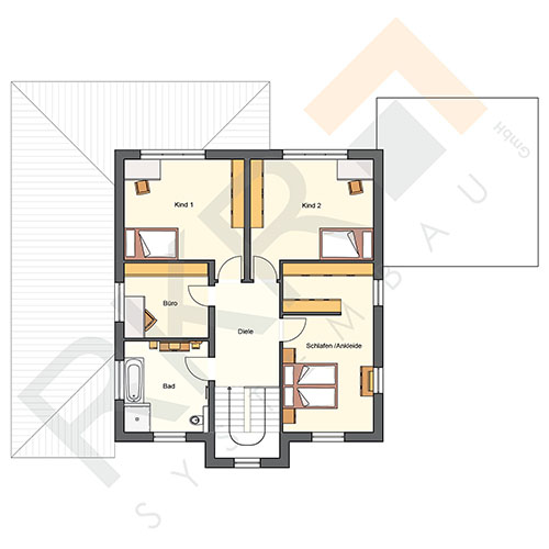 RKR Haustyp | Satteldachhaus Beckingen 231 mit Einliegerwohnung | Obergeschoss