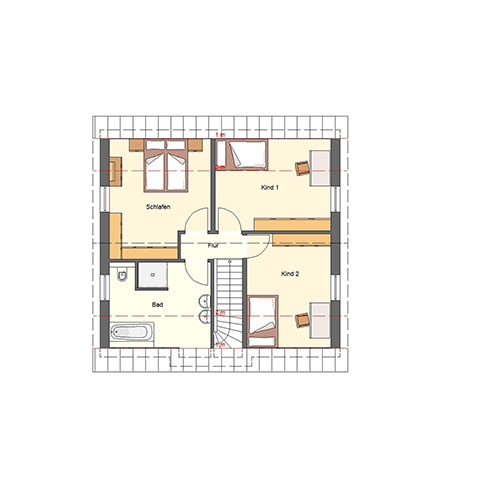 RKR Haustyp | Satteldachhaus Ottweiler 126 | Dachgeschoss