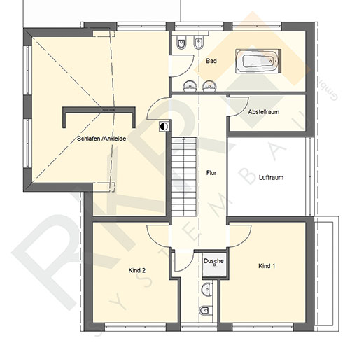 RKR Haustyp | Satteldachhaus casa vivere felici 235 | Obergeschoss