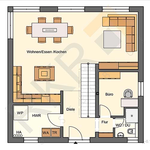 RKR Haustyp | Stadtvilla Eisenberg 142 | Erdgeschoss