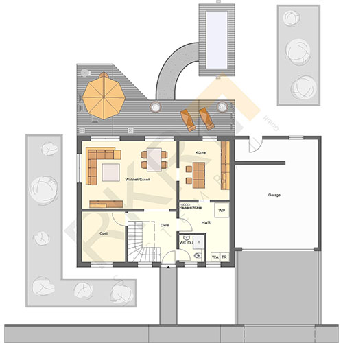 RKR Haustyp | Stadtvilla Otterbach 157 | Erdgeschoss