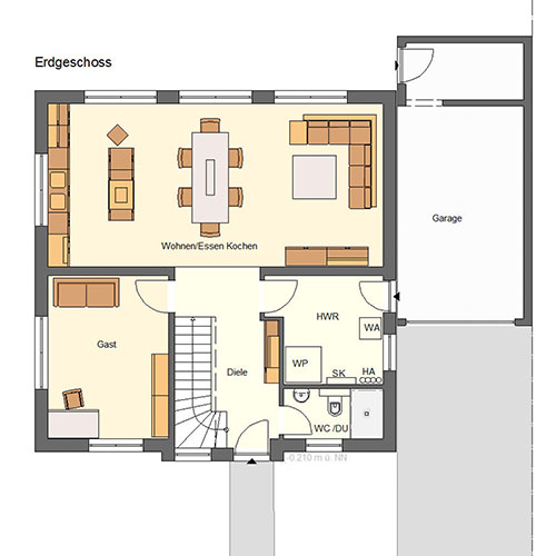 RKR Haustyp | Stadtvilla Pirmasens 160 | Erdgeschoss