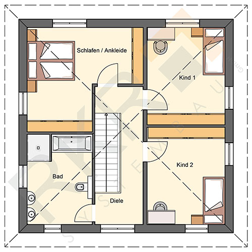 RKR Haustyp | Stadtvilla St. Wendel 140 | Obergeschoss