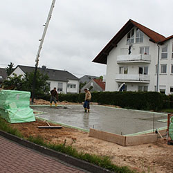 Bodenplatte betonieren